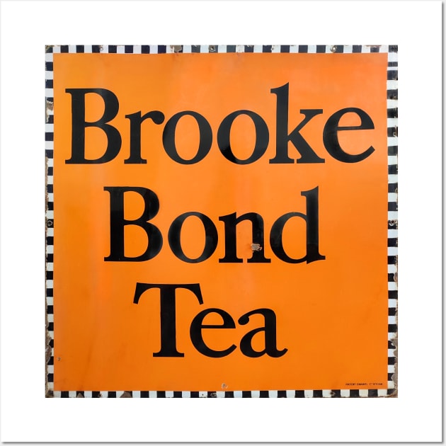 The Names Bond, retro tea sign for Brooke Bond Wall Art by JonDelorme